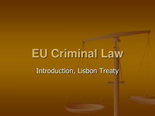 EU Criminal Law