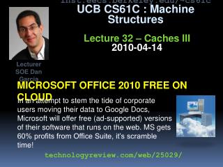 Microsoft Office 2010 free on cloud