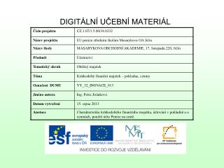 DIGITÁLNÍ UČEBNÍ MATERIÁL