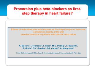Procoralan plus beta-blockers as first-step therapy in heart failure?