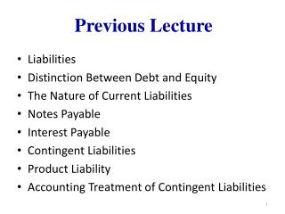 Previous Lecture