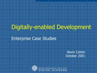 Digitally-enabled Development