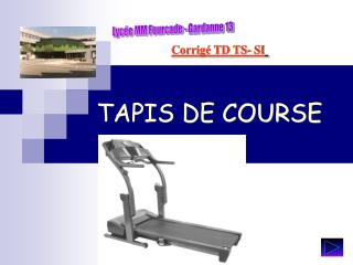 TAPIS DE COURSE