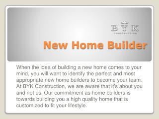 New Home Builder