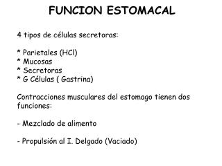 FUNCION ESTOMACAL