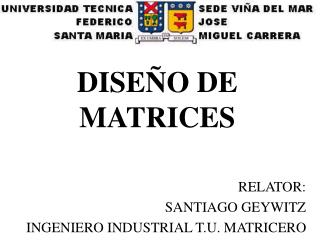 DISEÑO DE MATRICES