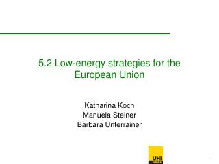 5.2 Low-energy strategies for the European Union