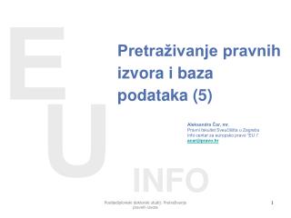 Pretraživanje pravnih izvora i baza podataka (5)