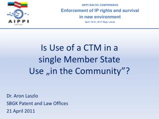 Is Use of a CTM in a single Member State Use „in the Community”?