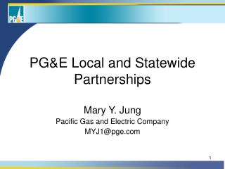 PG&amp;E Local and Statewide Partnerships