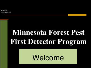 Minnesota Forest Pest First Detector Program