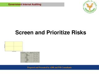 Screen and Prioritize Risks