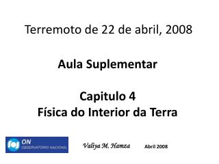 Terremoto de 22 de abril, 2008