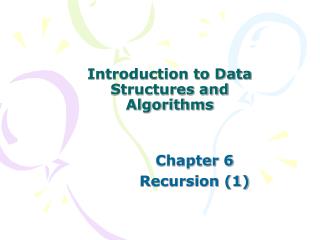 Introduction to Data Structures and Algorithms