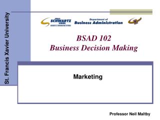BSAD 102 Business Decision Making