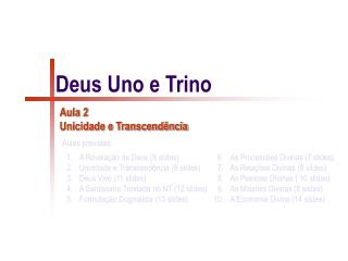 Deus Uno e Trino