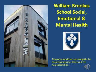 William Brookes School Social, Emotional &amp; Mental Health