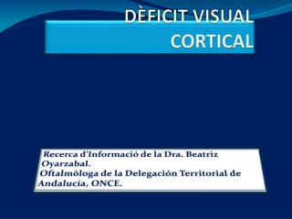 DÈFICIT VISUAL CORTICAL