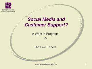 Social Media and Customer Support?