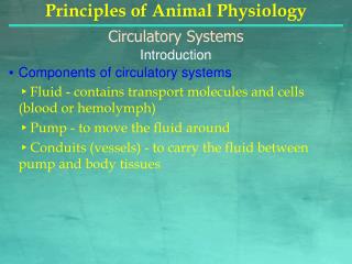 Principles of Animal Physiology