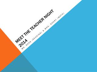 Meet the teacher night 2014