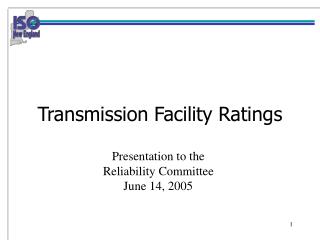 Transmission Facility Ratings