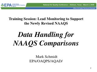 Pb NAAQS Data Handling ~ Appendix R