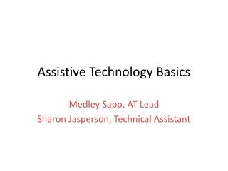 Assistive Technology Basics