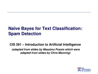 Naïve Bayes for Text Classification: Spam Detection