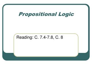 Propositional Logic