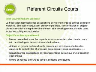 Référent Circuits Courts