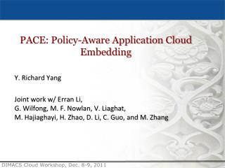 PACE: Policy-Aware Application Cloud Embedding
