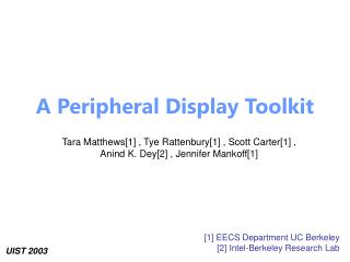 A Peripheral Display Toolkit