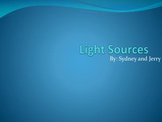 Light Sources