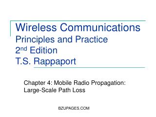 Wireless Communications Principles and Practice 2 nd Edition T.S. Rappaport