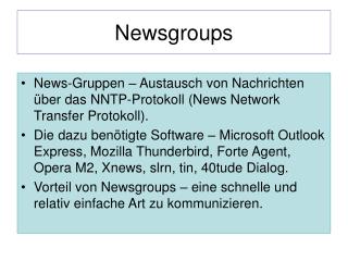 Newsgroups