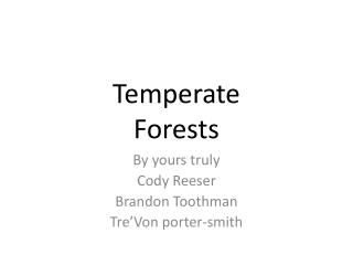 Temperate Forests