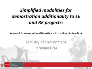 Ministry of Environment Peruvian DNA