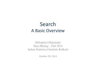 Search A Basic Overview
