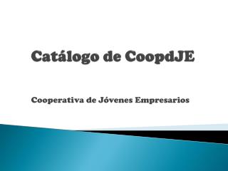 Catálogo de CoopdJE