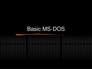 Basic MS-DOS