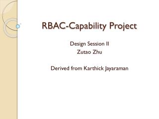 RBAC-Capability Project