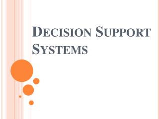 Decision Support Systems