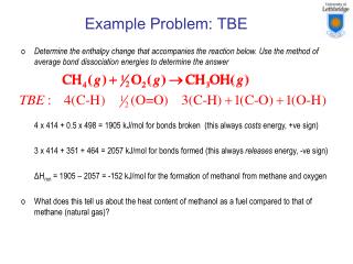 Example Problem: TBE