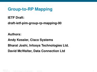 Group-to-RP Mapping