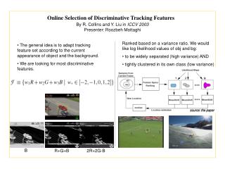 Online Selection of Discriminative Tracking Features