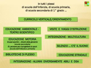 CURRICOLO VERTICALE/ORIENTAMENTO