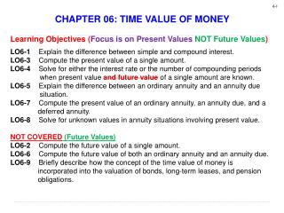 CHAPTER 06: TIME VALUE OF MONEY