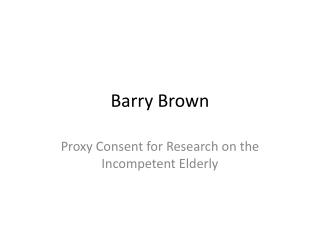 Barry Brown