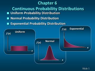 Chapter 6 Continuous Probability Distributions